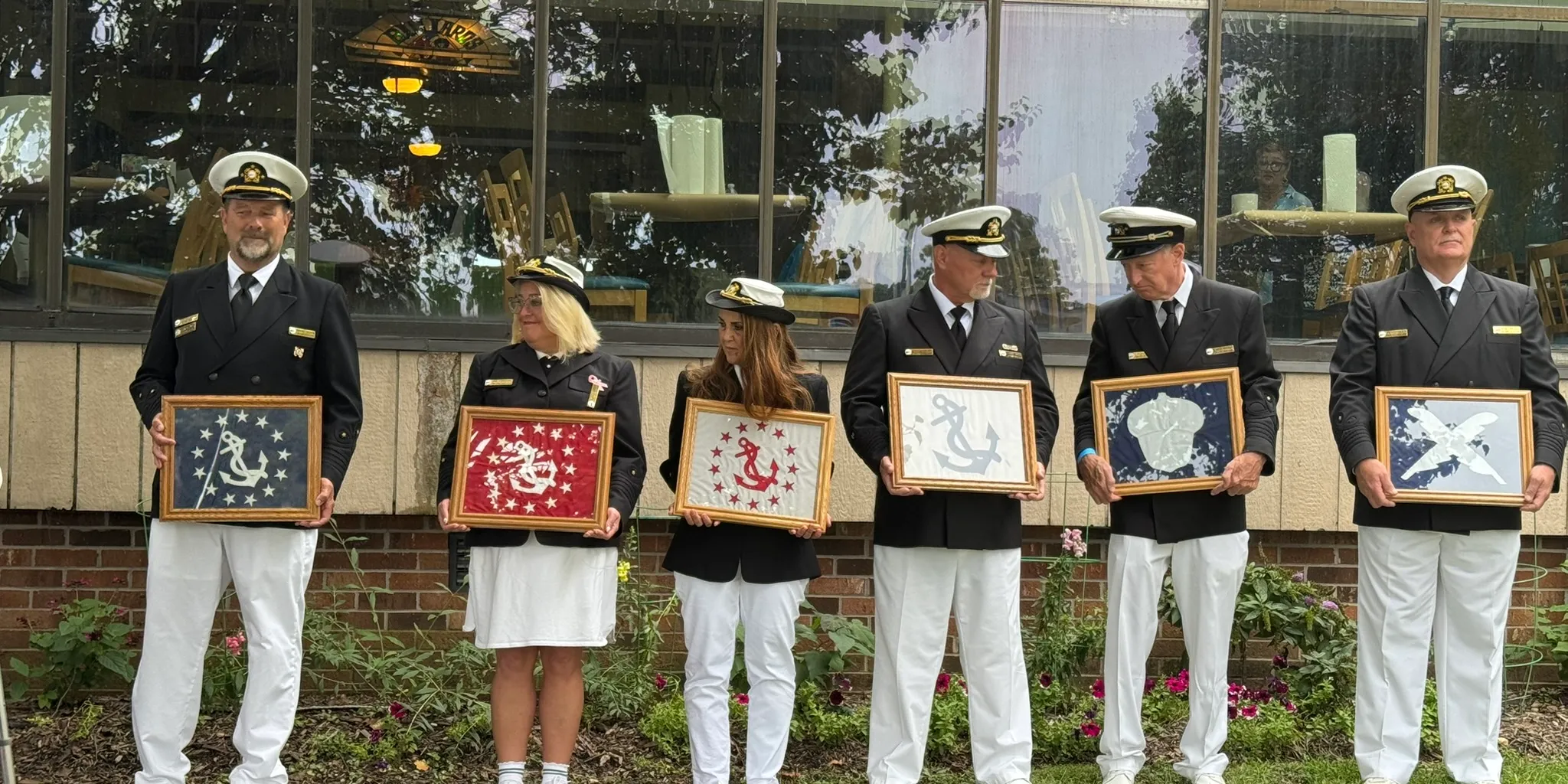 Galloway Yacht Club Bridge officers in uniform
